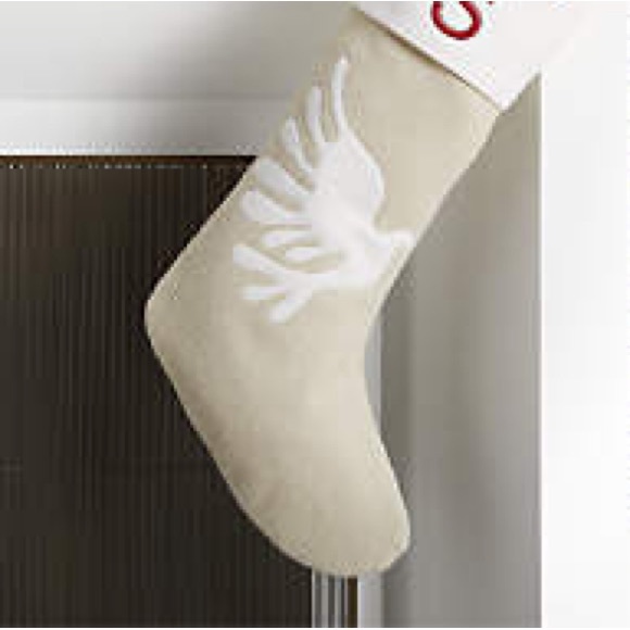 Crate & Barrel Wool Dove Christmas Stoking by Lucia Eames - Picture 4 of 6